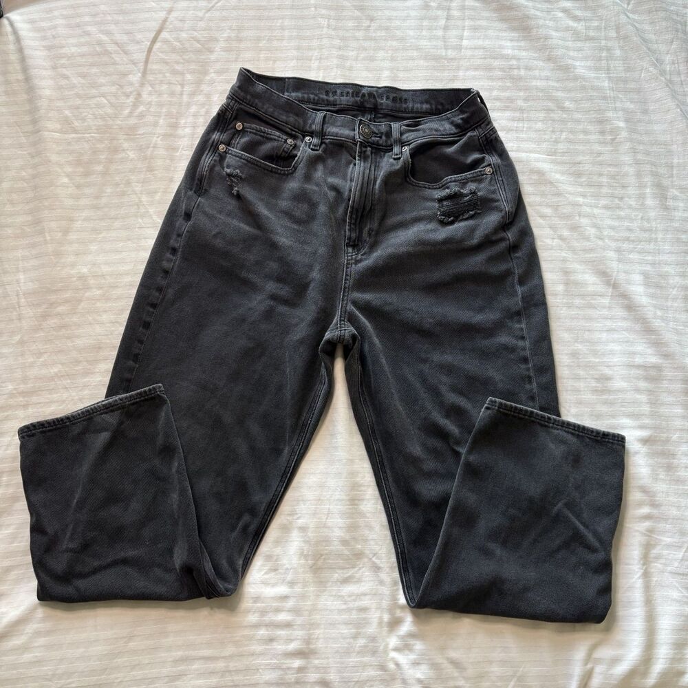 American Eagle Super High-Waisted Straight Leg Jeans